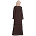 Simple Umbrella abaya with frills on sleeves- Coffee-Brown Simple Umbrella abaya with frills on sleeves- Coffee-Brown